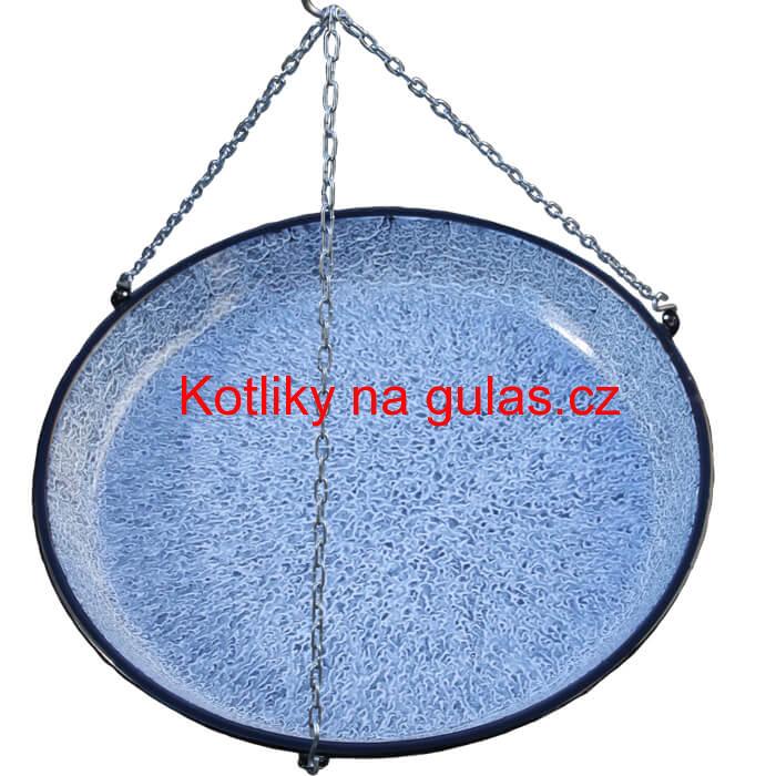 Smaltovaná grilovací pánev s řetězem
