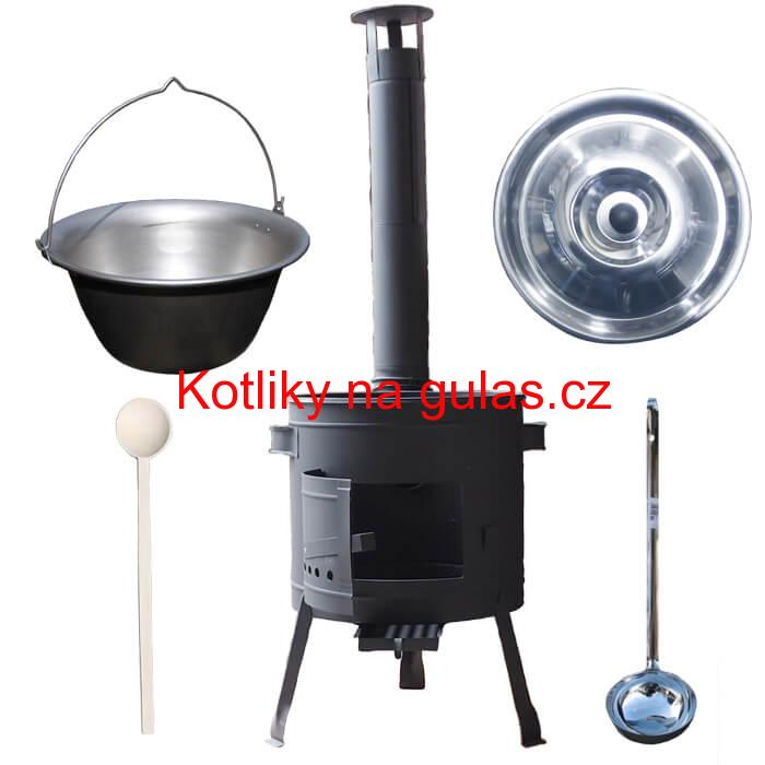 Kotlíkový gulášový set 36 PLUS 600 + nerezový kotlík 15 L (1,5 mm)