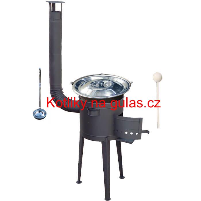 Kotlíkový gulášový set 36 PLUS 600 + silnostěnný nerezový kotlík 15 L (1,5 mm)