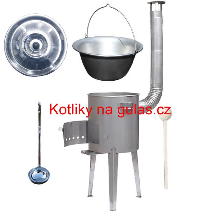 Nerezový kotlík 20 L (1,5 mm) + nerezová kotlina 42 cm LUXUS