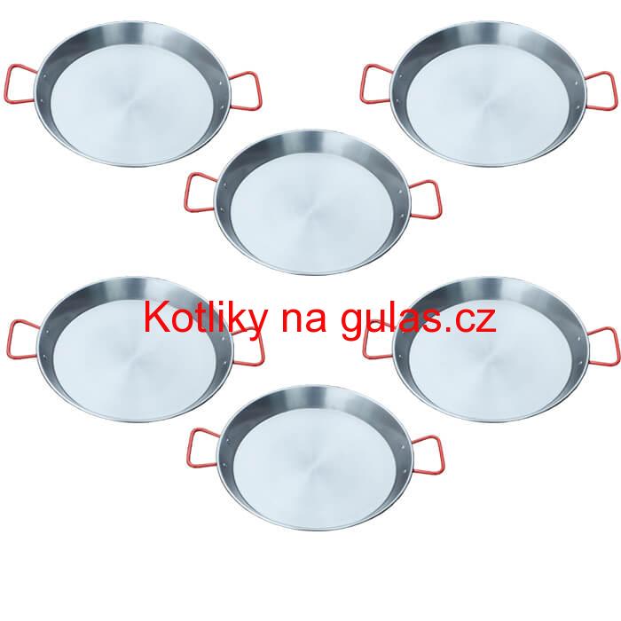 Paella Tapas catering 24 cm - 6 ks ocelových pánví