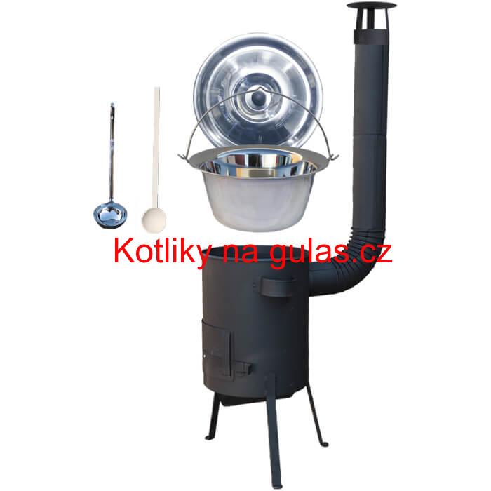 Nerezový kotlík 22 L (0,8 mm) + žáruvzdorná kotlina 42 PLUS 600 4 MM