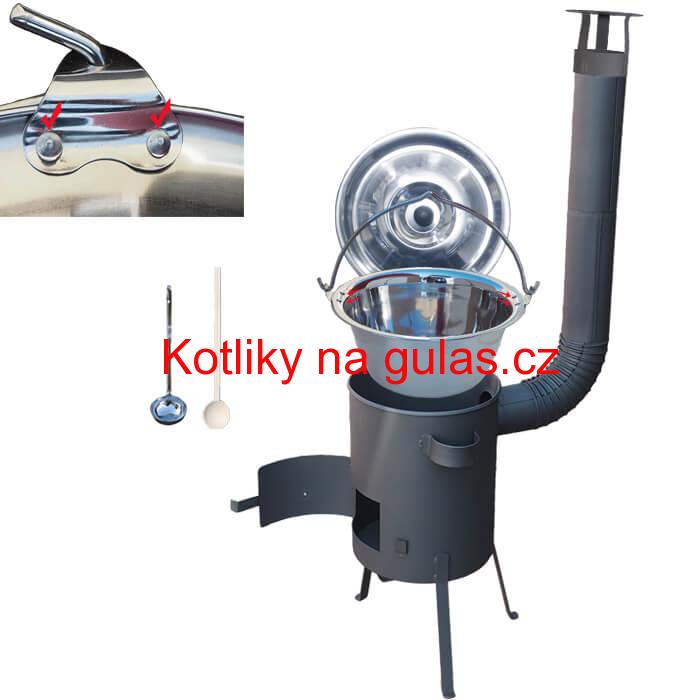 Nerezový kotlík 20 L (0,8 mm) + žáruvzdorná kotlina 42 PLUS 600 4 MM