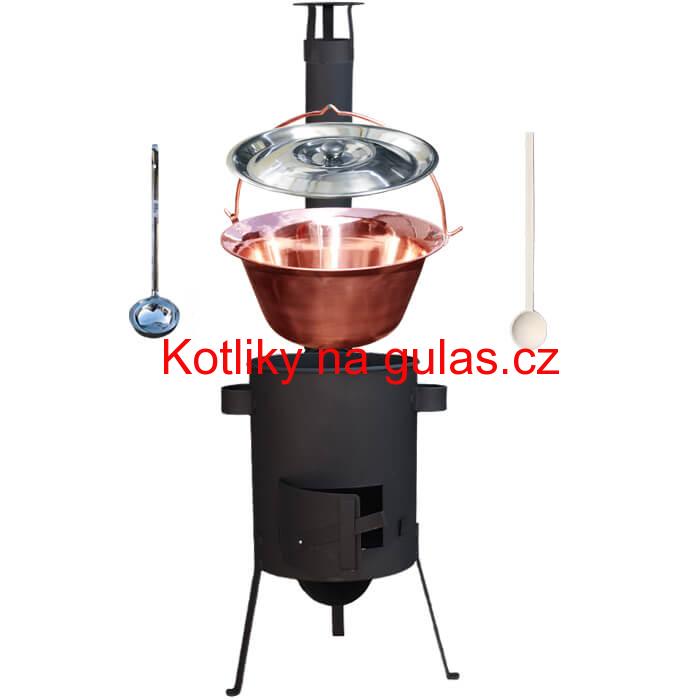 Měděný kotlík 20 L (1,2 mm) + žáruvzdorná kotlina 42 PLUS 600 4 MM