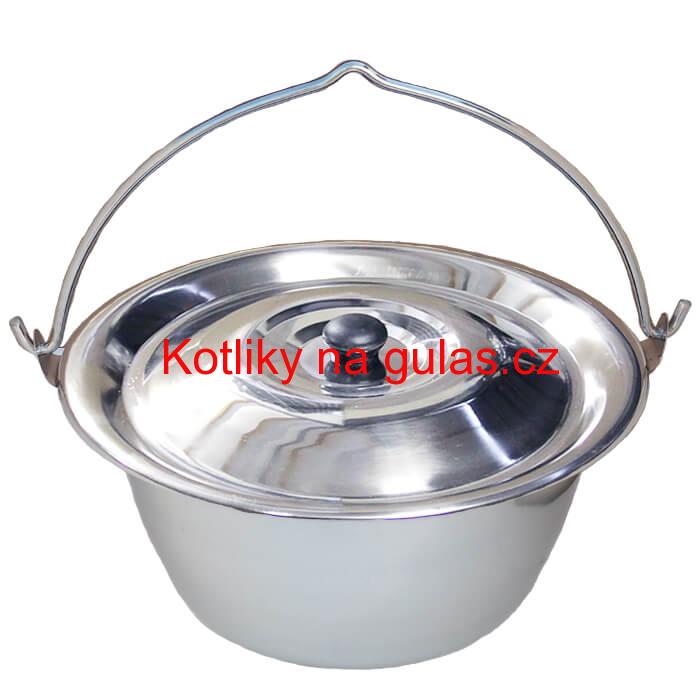 Nerezový kotlík 15 L (0,8 mm) s nýty + poklice