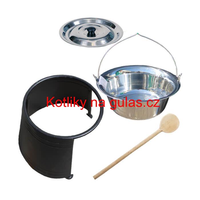 Nerezový kotlík 22 L + chránič plamene