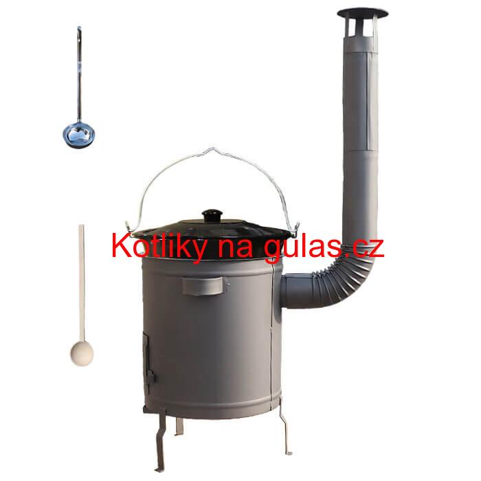 Smaltovaný kotlík 30 L (1,2 mm) + silnostěnná (1,5 mm) a žáruvzdorná kotlina 45 PLUS 600