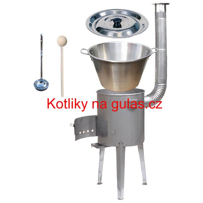 Nerezový kotel 40 L (1,2 mm) + nerezová kotlina 45 cm LUXUS