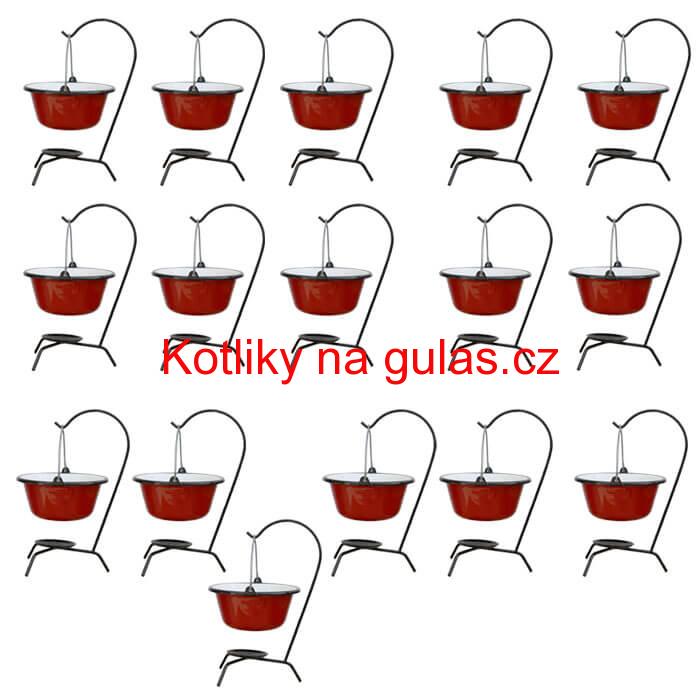 Servírovací souprava SMALT RED 16 ks