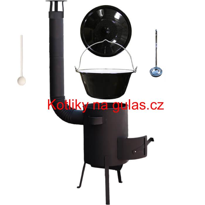 Smaltovaný kotlík 25 L + žáruvzdorná kotlina 45 PLUS 600 4 MM