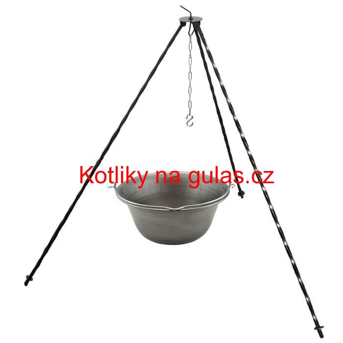 Železný kotlík 10 L (0,75 mm) + trojnožka 1 m