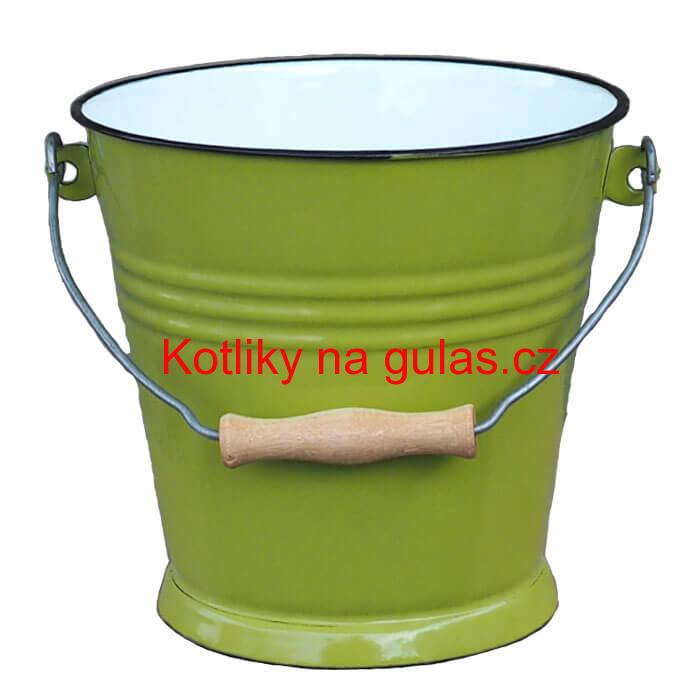 Smaltované vědro 5 L GREEN