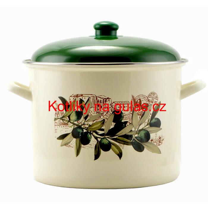 Smaltovaný hrnec s poklicí 5,2 L OLIVA