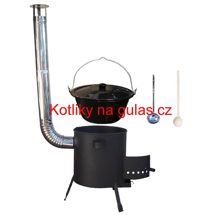 Smaltovaný kotlík 30 L + žáruvzdorná kotlina (1 mm) 42 PLUS 600