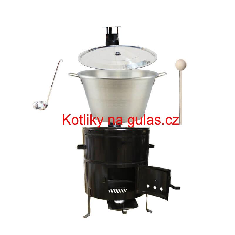Nerezový kotel 70 L + kovová kotlina 56 cm BIG PARTY
