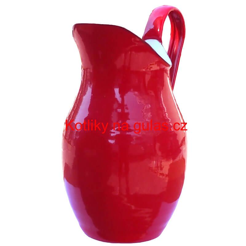 Smaltovaná konvice na vodu 2 L ČERVENÁ