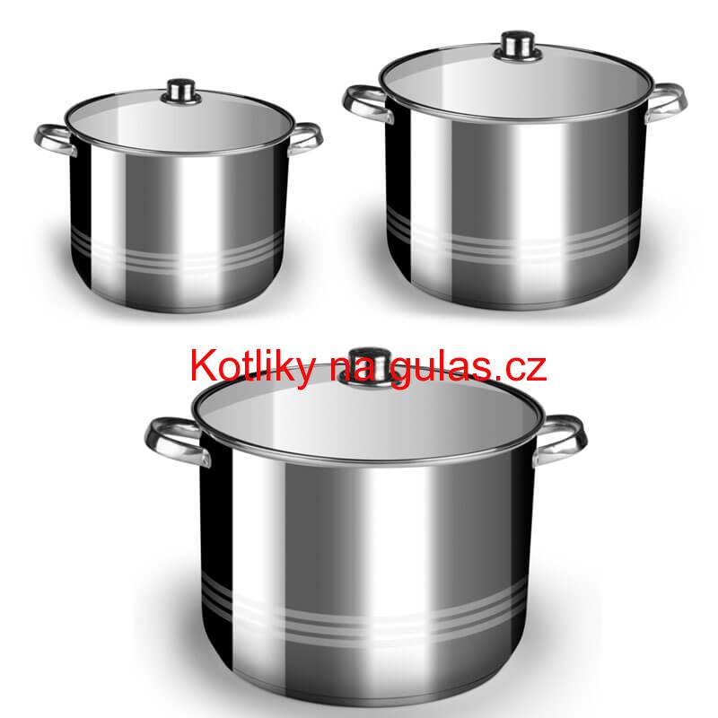Nerezové hrnce 3 ks