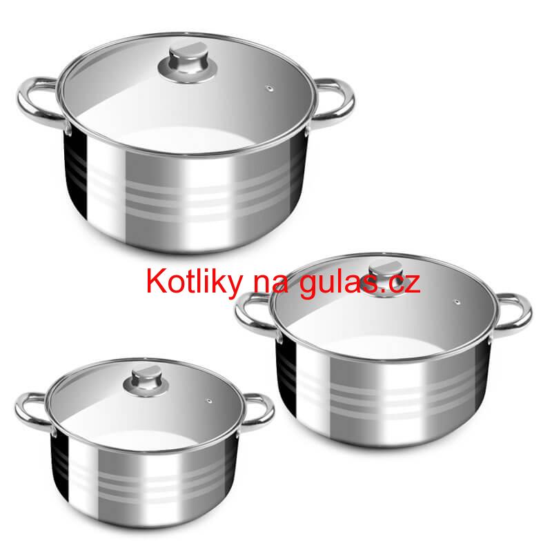 Nerezové kastróle 3 ks