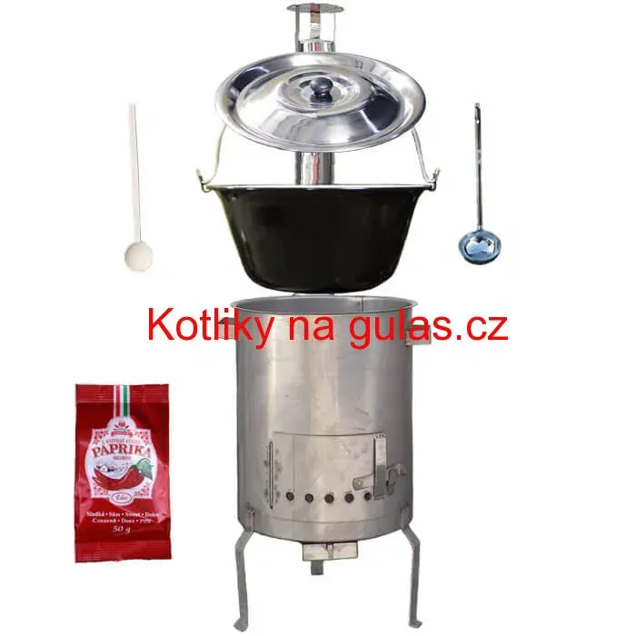 Smaltovaný kotlík 25 L (1,2 mm) + nerezová kotlina (1,5 mm) 42 cm STRONG EXCLUSIVE