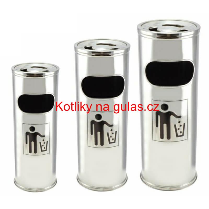 Souprava 3 odpadkových košů INOX 22 cm, 24 cm, 26 cm