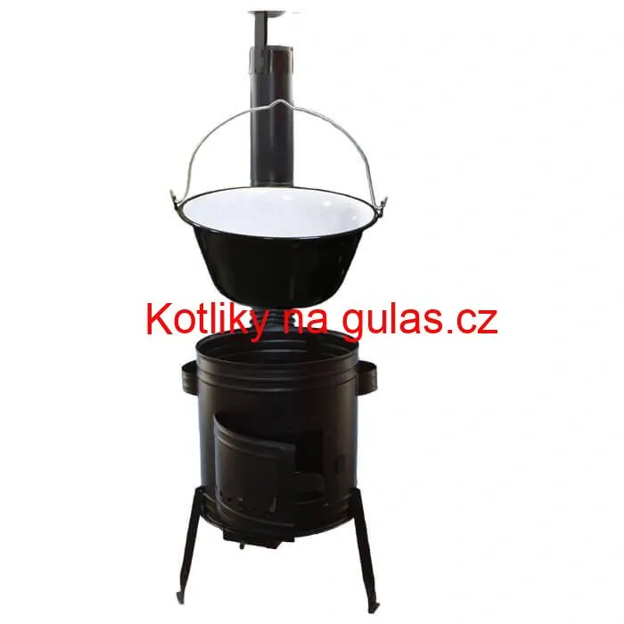 Smaltovaný kotlík 25 L (1,2 mm) + kovová kotlina 42 CLASSIC (KOV) Easy party