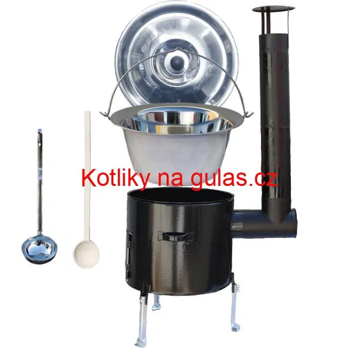 Nerezový kotlík 22 L + smaltovaná kotlina 42 Easy party