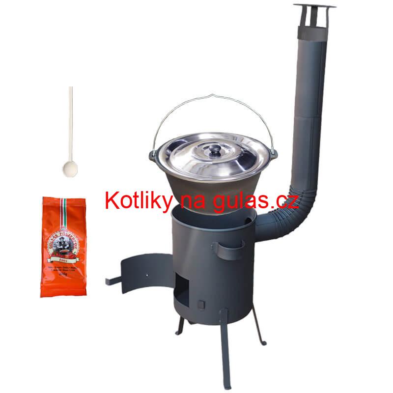 Litinový kotlík 16 L + žáruvzdorná kotlina 36 PLUS 600 4 MM
