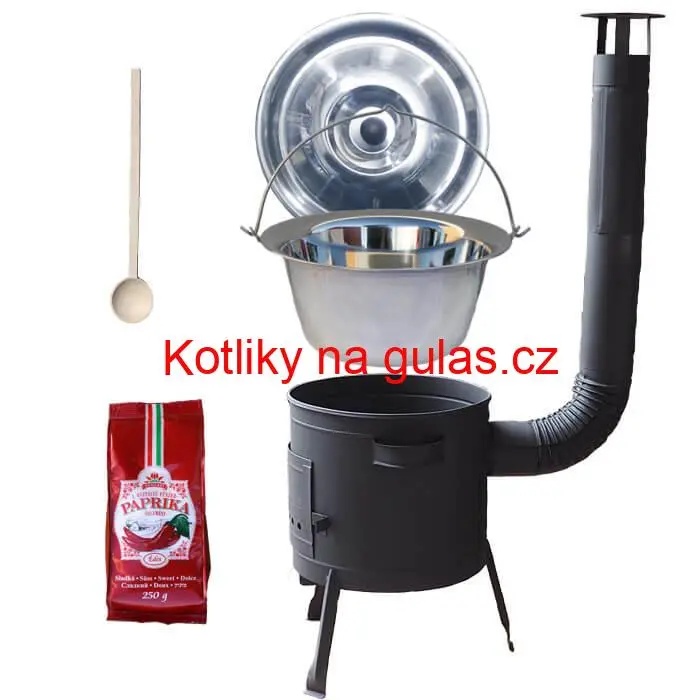 Nerezový kotlík 22 L (0,8 mm) INOX + silnostěnná (1,5 mm) žáruvzdorná kotlina BALKY STRONG 42 PLUS 600