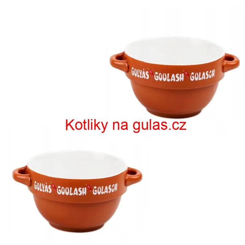 Keramické misky na servírování guláše 0,75 l, 4 ks