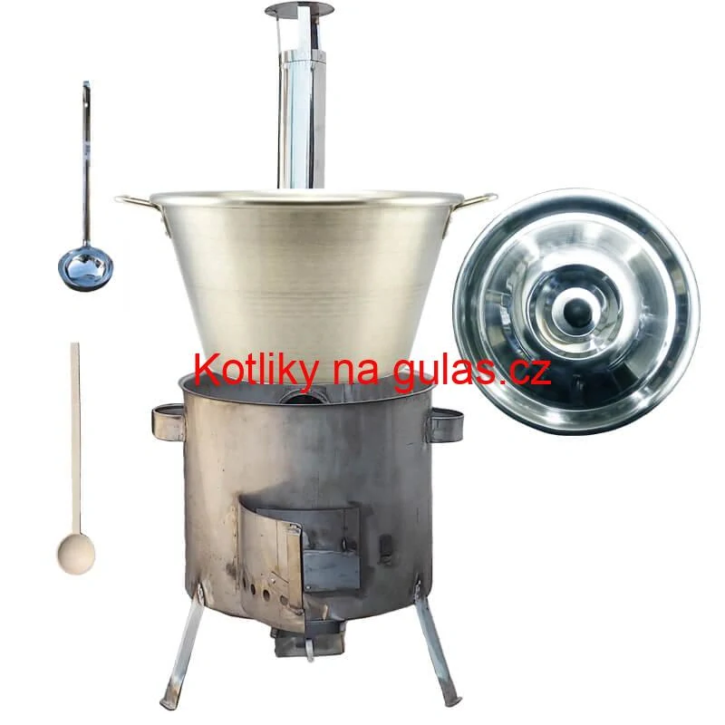 Nerezový kotel 40 L (1,2 mm) INOX + nerezová kotlina 45 cm (1,5 mm) STRONG CLASSIC