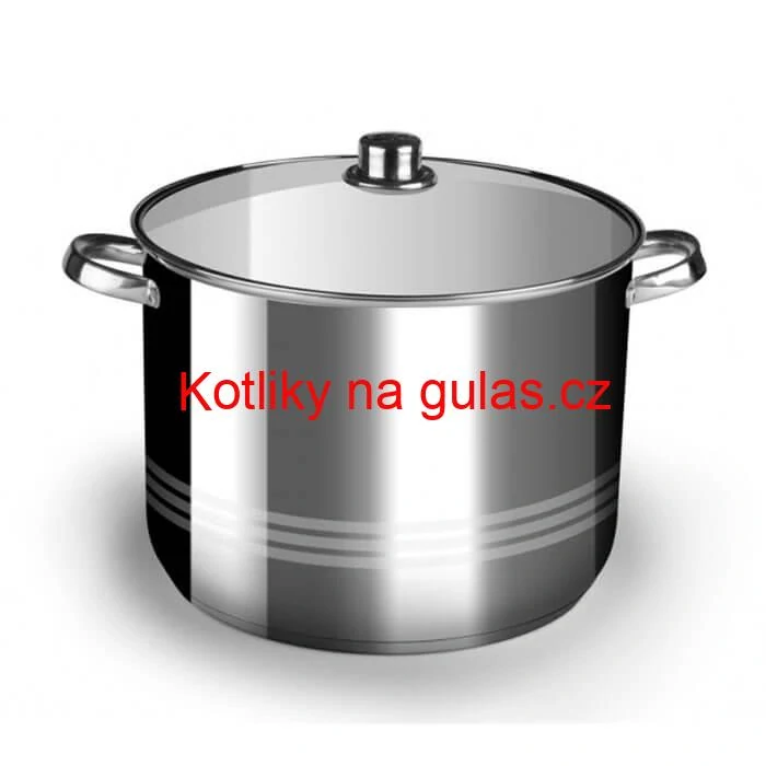 Nerezový hrnec 7 L + skleněná poklice