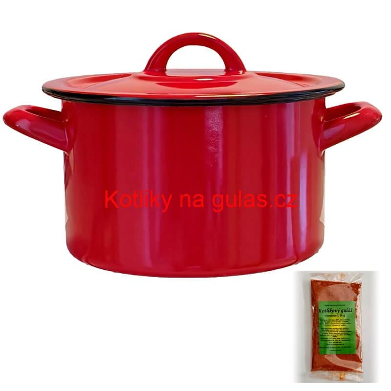 Smaltovaný hrnec s poklicí COMBI 30 l + směs koření na kotlíkový guláš 50 g