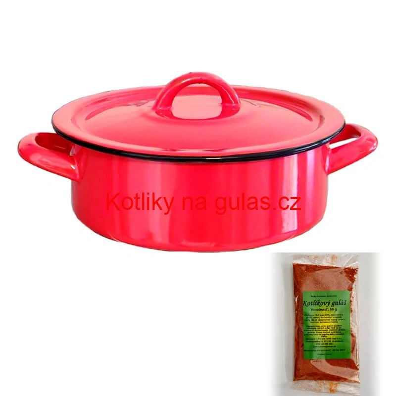 Smaltovaný kastrol poklicí COMBI 1,5 l + směs koření na kotlíkový guláš 50 g