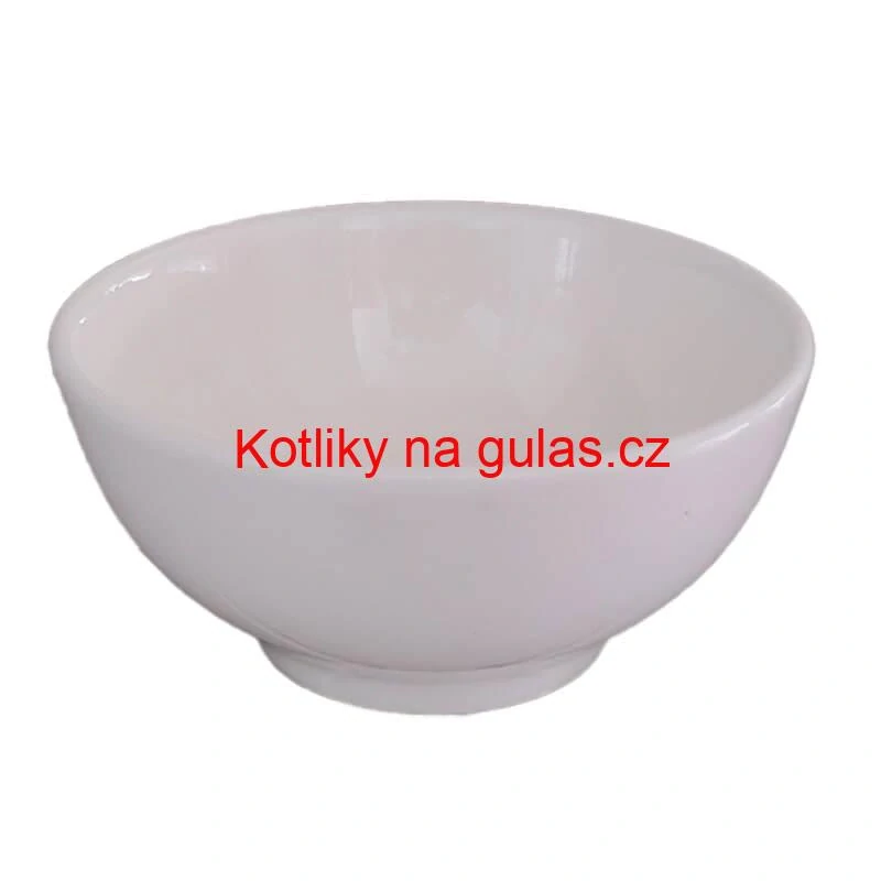 Keramické misky na servírování guláše 15 cm 6 ks bílé