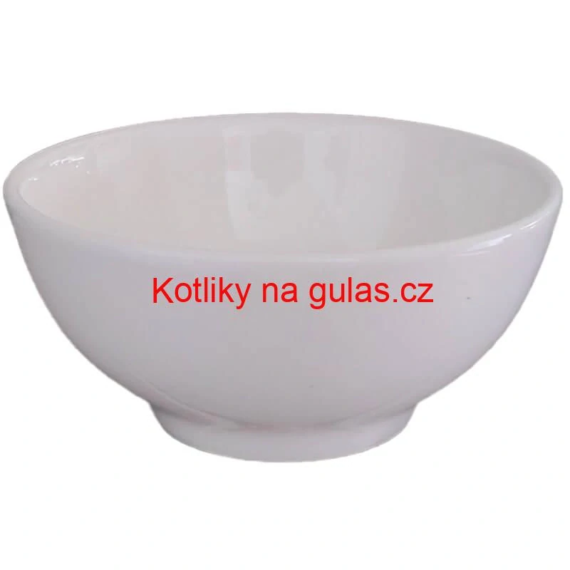 Keramické misky na servírování guláše 15 cm 12 ks bílé
