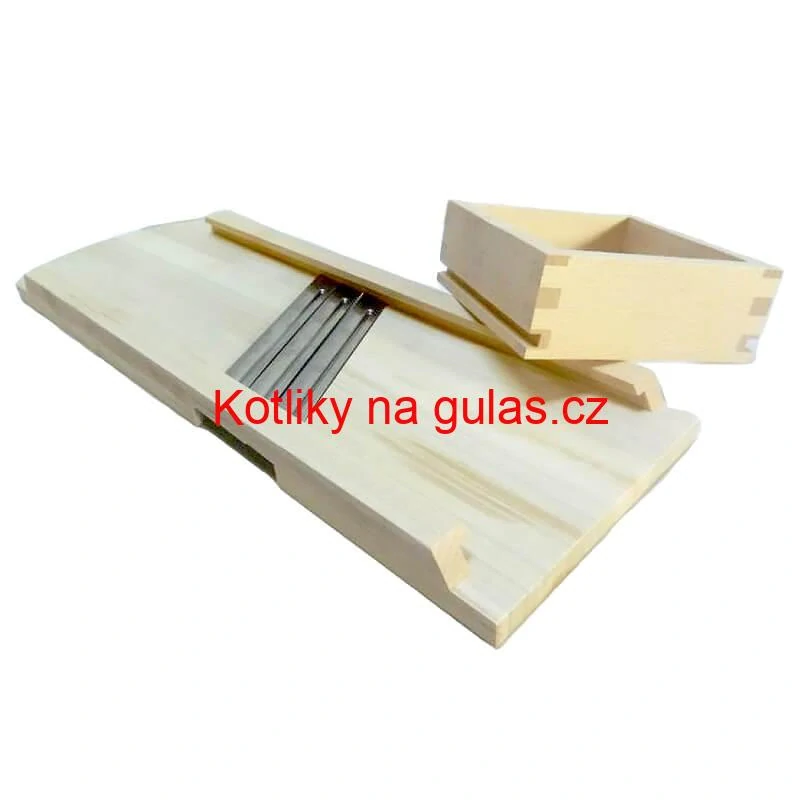 Ruční dřevěný kráječ zelí 3 nože 66 x 24 cm (střední)