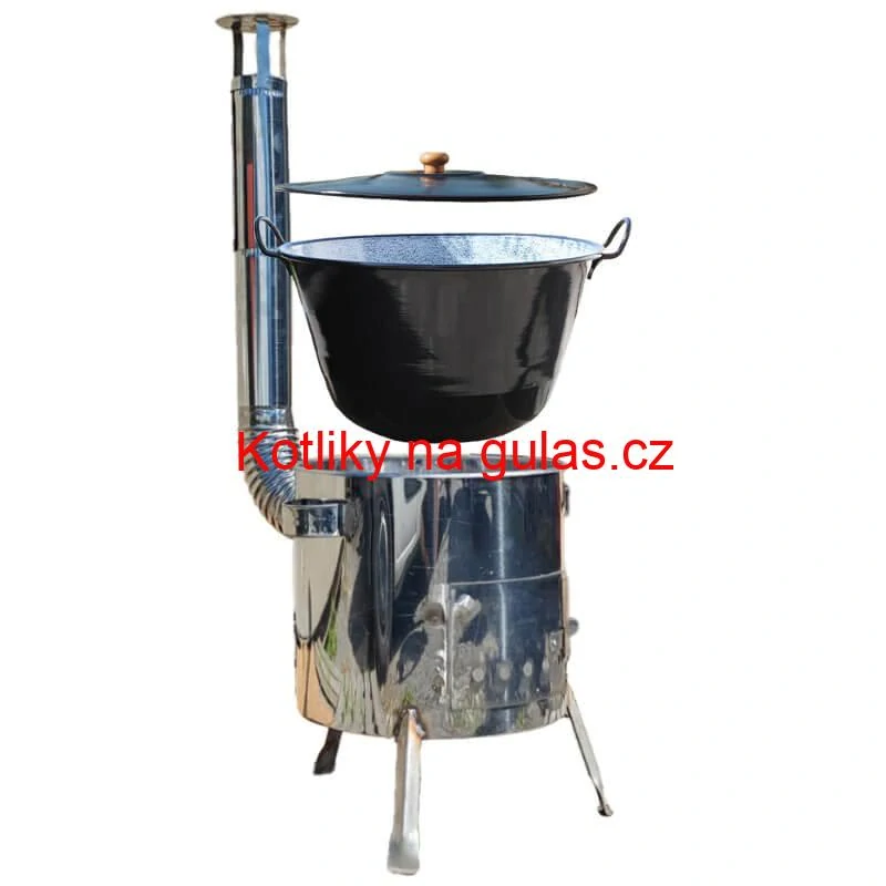 Smaltovaný kotel 60 L + nerezová kotlina 53 cm LUSTRO