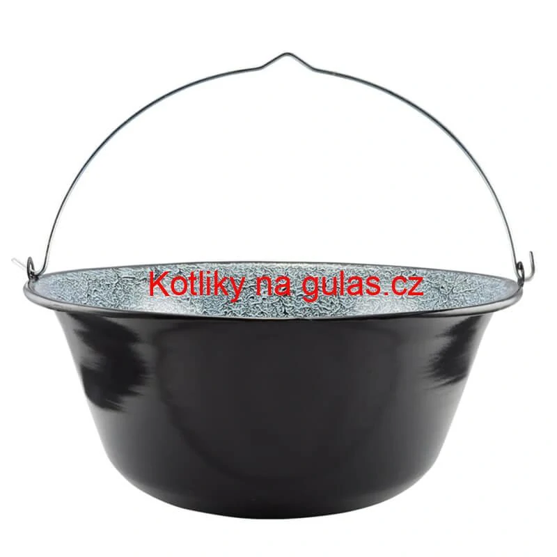 Smaltovaný kotlík (1,2 mm) 30 L + litinový hořák 5,5 kW + nízká kotlina 45 PLUS 600 + nerezová poklice INOX
