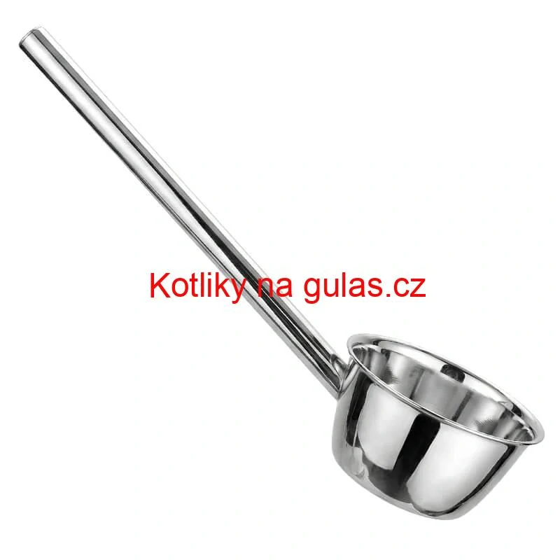 Nerezová naběračka na vodu 12 cm s dlouhou rukojetí – pevná a praktická
