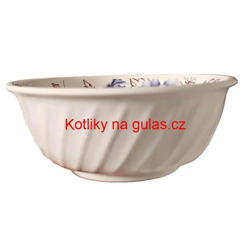 Plastová miska s květinovým vzorem (750 ml) – na pořádný guláš i zelňačku