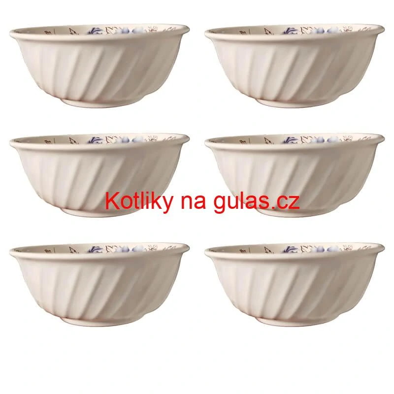 Plastová miska s květinovým vzorem (750 ml) – nyní v sadě 6 kusů!