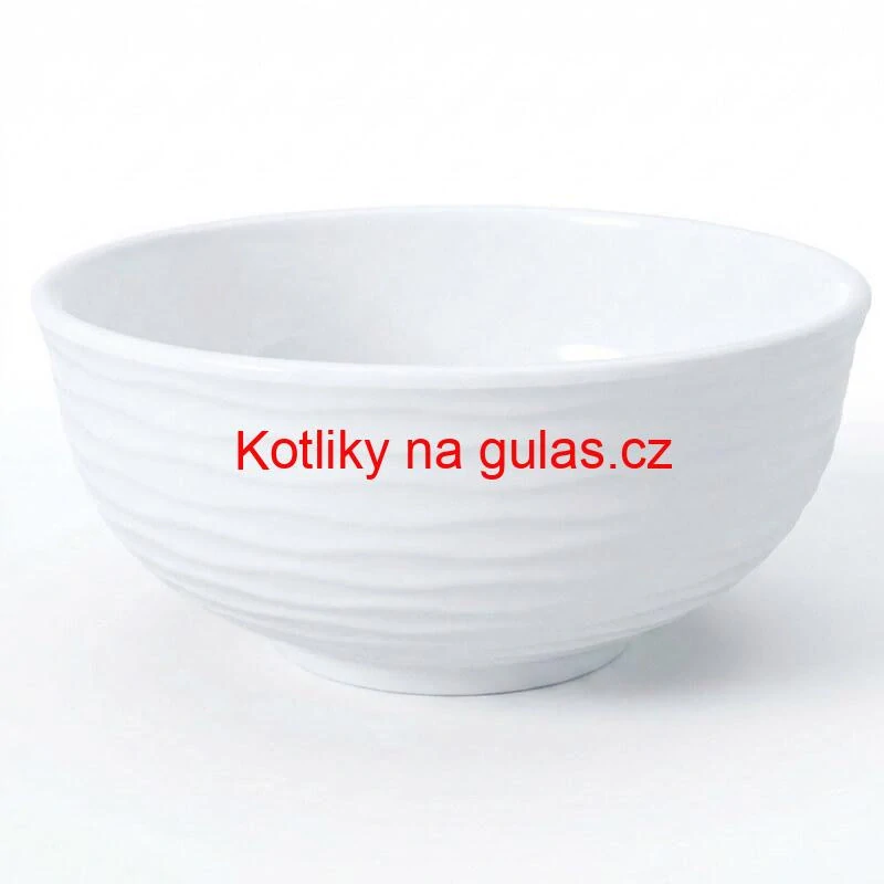 Prémiová bílá miska s kamennou strukturou 750 ml