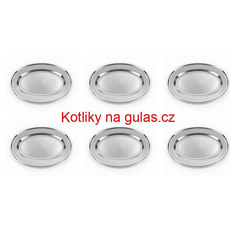 Nerezové podnosy pro catering - set 6 ks (45,5cm) - Servíruj s jistotou a stylem