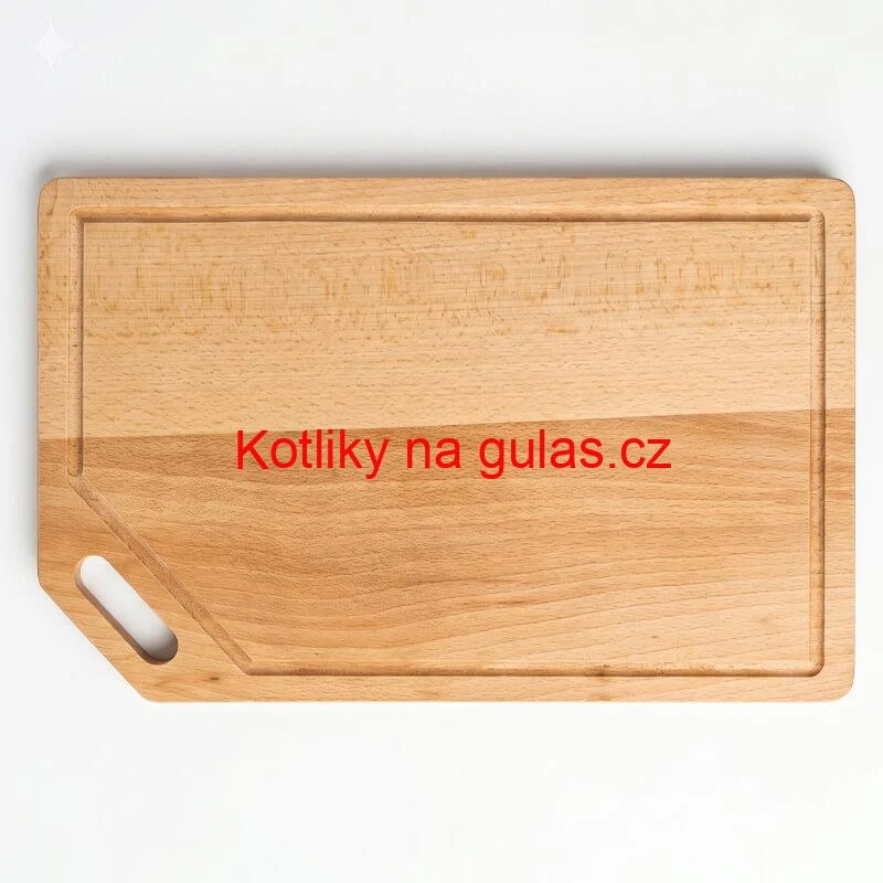 Dřevěná deska na krájení 40×25 cm s drážkou na šťávu