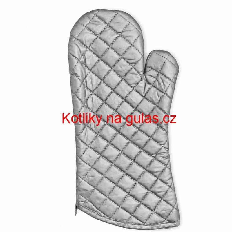 Chňapka stříbrná s dlouhým rukávem 35 cm