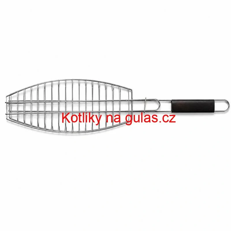 BBQ grilovací rošt na ryby – nerezové grilovací kleště 65 × 15 × 4 cm