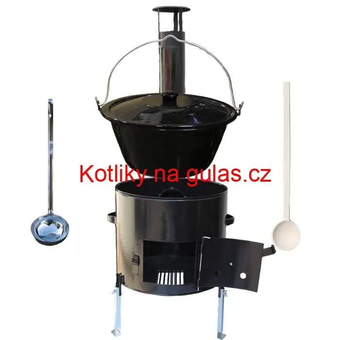 Smaltovaný kotlík 25 L + smaltovaná kotlina 42 Easy party