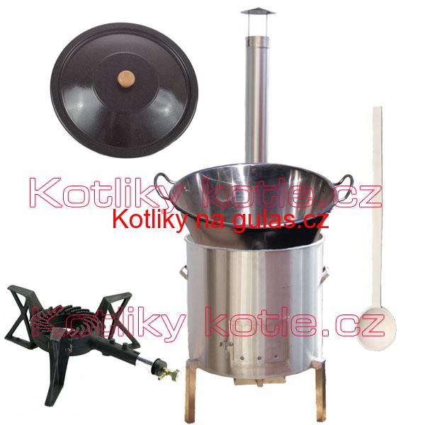 Zabijačkova nerezová souprava 60 L + hořák