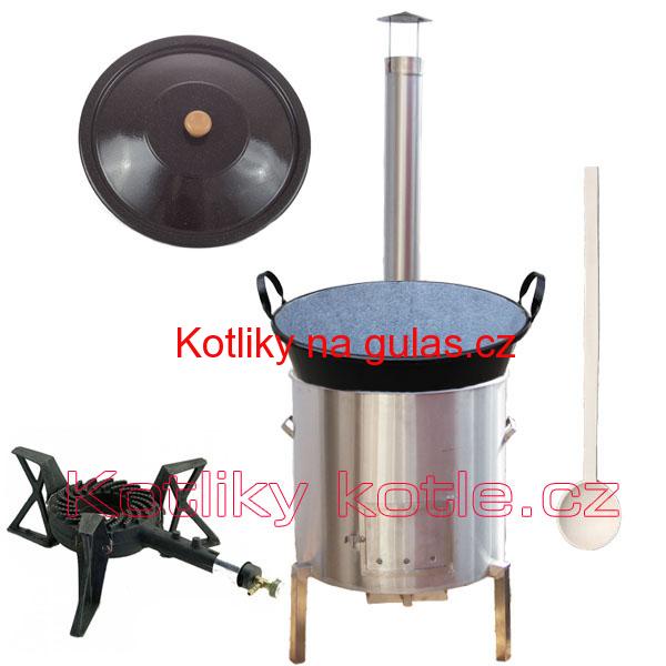 Zabijačkova nerezová souprava 50 L + hořák