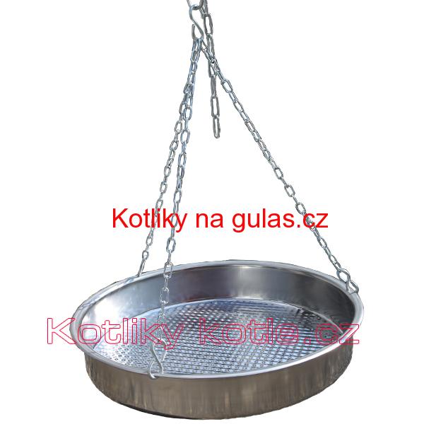 Nerezová panvica s retiazkou 42 cm